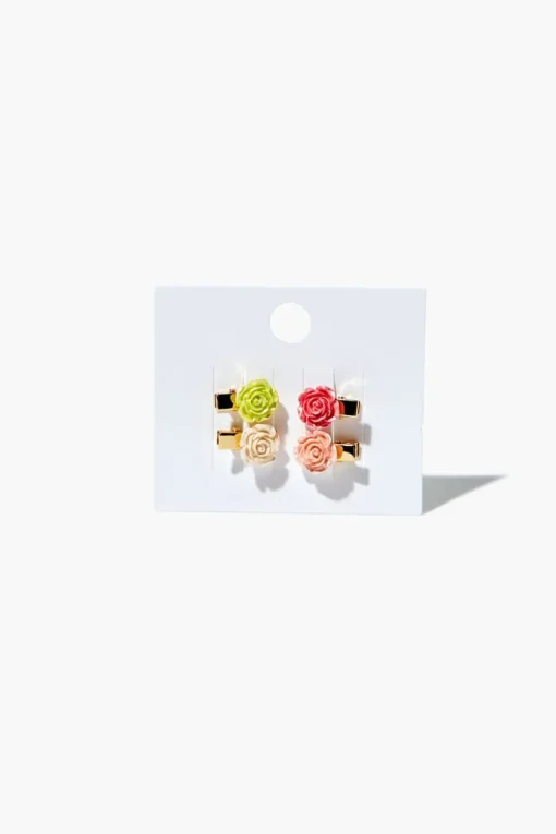 Rose Hair Clip Set