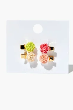 Rose Hair Clip Set