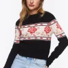 Rose Print Sweater