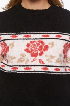 Rose Print Sweater