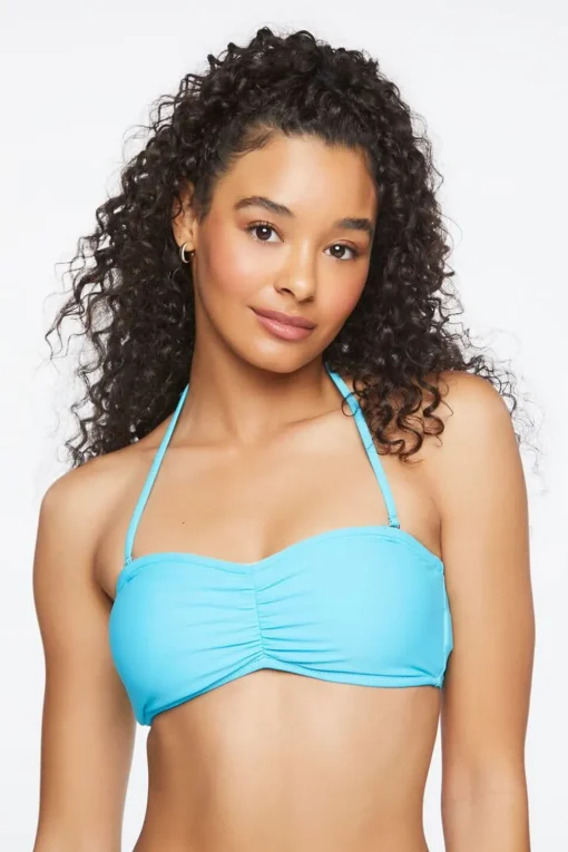 Ruched Bandeau Bikini Top