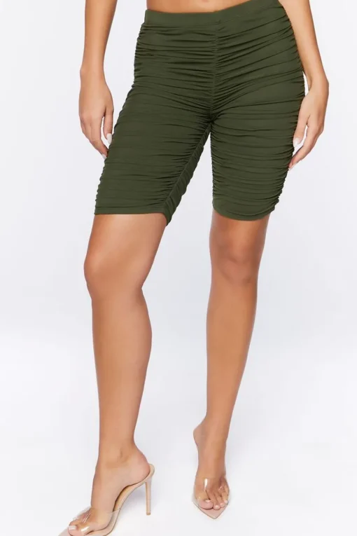 Ruched Biker Shorts