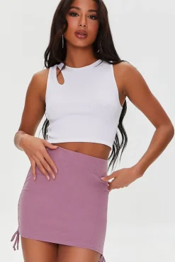 Ruched Bodycon Mini Skirt