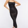 Ruched Corset Maxi Dress