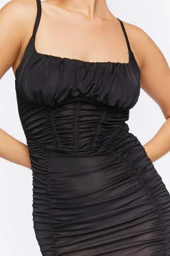 Ruched Corset Maxi Dress