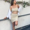 Ruched Cutout Mini Dress