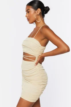 Ruched Cutout Mini Dress