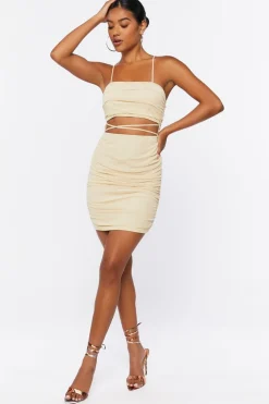 Ruched Cutout Mini Dress