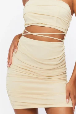 Ruched Cutout Mini Dress