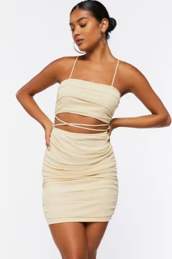Ruched Cutout Mini Dress