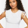 Ruched Drawstring Cropped Tank Top