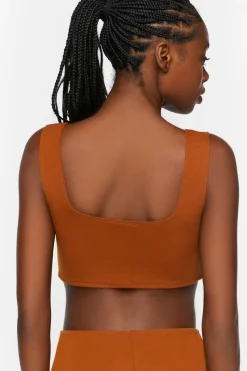 Ruched Drawstring Lounge Crop Top