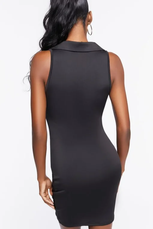 Ruched Drawstring Mini Dress