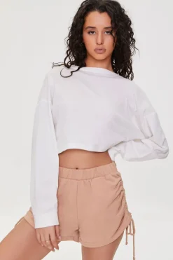 Ruched Drawstring Shorts
