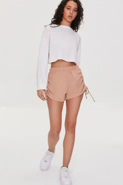 Ruched Drawstring Shorts