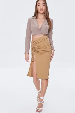 Ruched Drawstring Skirt