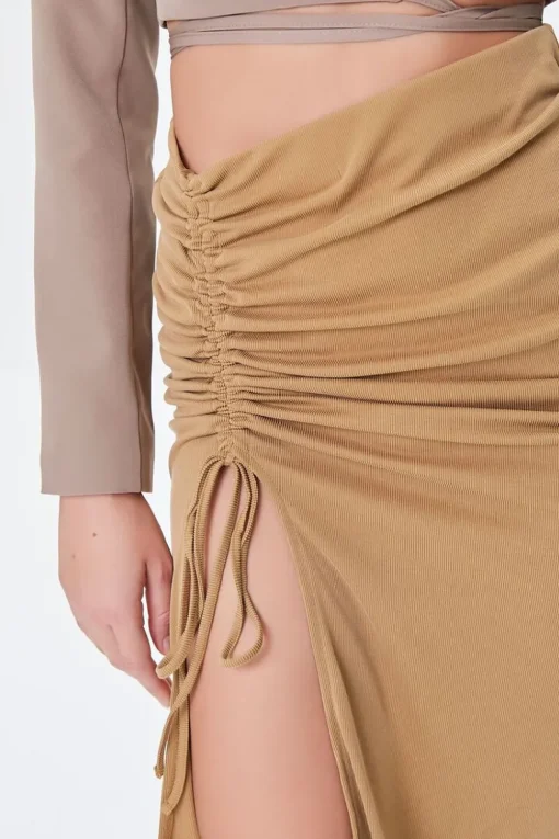 Ruched Drawstring Skirt