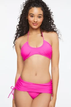 Ruched Foldover Bikini Bottoms