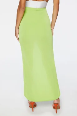 Ruched High-Low Skirt