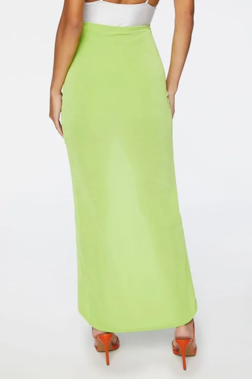 Ruched High-Low Skirt