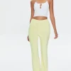 Ruched High-Rise Pants