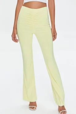 Ruched High-Rise Pants