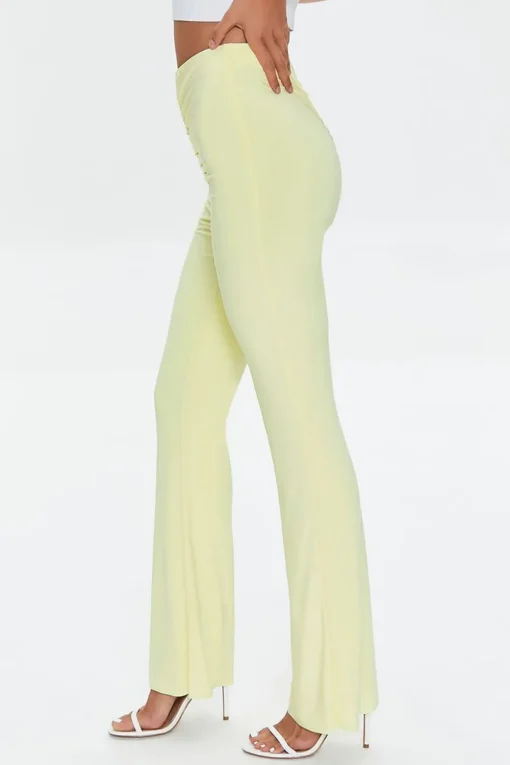 Ruched High-Rise Pants