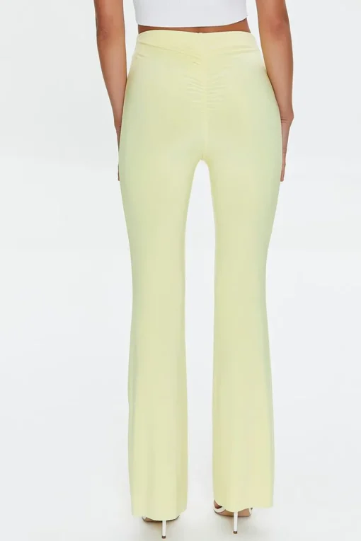 Ruched High-Rise Pants