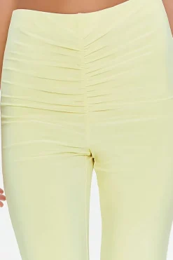 Ruched High-Rise Pants