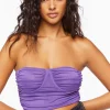 Ruched Mesh Cropped Tube Top
