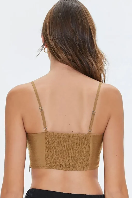 Ruched Sweetheart Cropped Cami