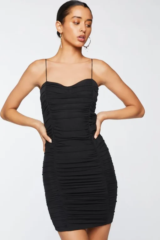 Ruched Sweetheart Mini Dress