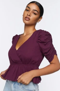 Ruffle Puff-Sleeve Top