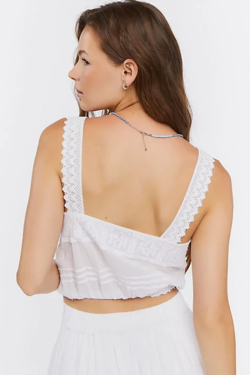 Ruffled Crochet Crop Top