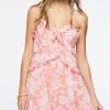 Ruffled Floral Print Mini Dress