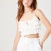 Ruffle-Trim Drawstring Shorts