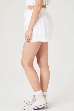 Ruffle-Trim Drawstring Shorts