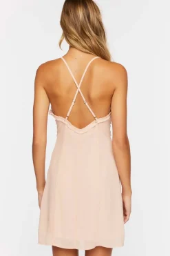 Ruffle-Trim Mini Cami Dress