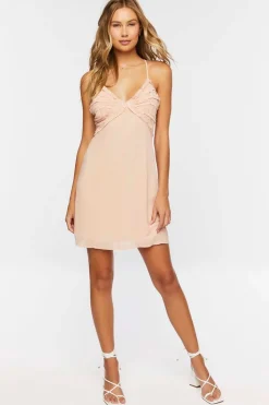 Ruffle-Trim Mini Cami Dress