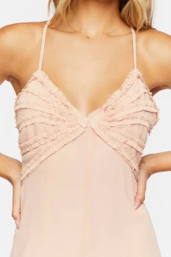 Ruffle-Trim Mini Cami Dress