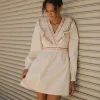 Ruffle-Trim Mini Dress