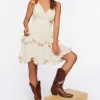Ruffle-Trim Mini Dress