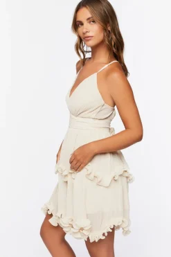 Ruffle-Trim Mini Dress