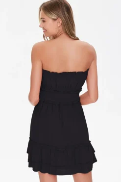Ruffle-Trim Mini Dress