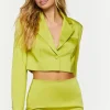 Satin A-Line Mini Skirt