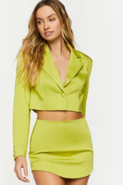 Satin A-Line Mini Skirt