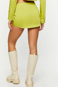 Satin A-Line Mini Skirt
