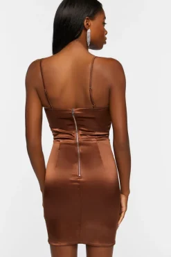 Satin Bustier Mini Dress