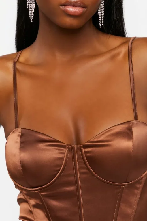 Satin Bustier Mini Dress