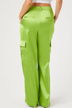 Satin Cargo Pants